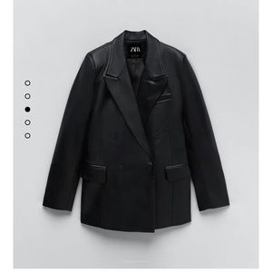 Zara Faux Leather Blazer NWOT